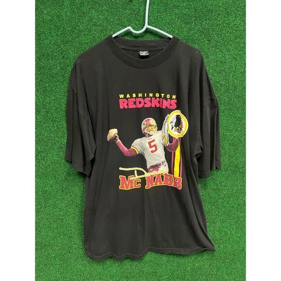 2009 Washington Redskins Donovan McNabb Black HUGE Graphic T-shirt Unisex 4X - Picture 1 of 6